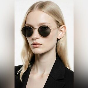 Gold Round Sunglasses